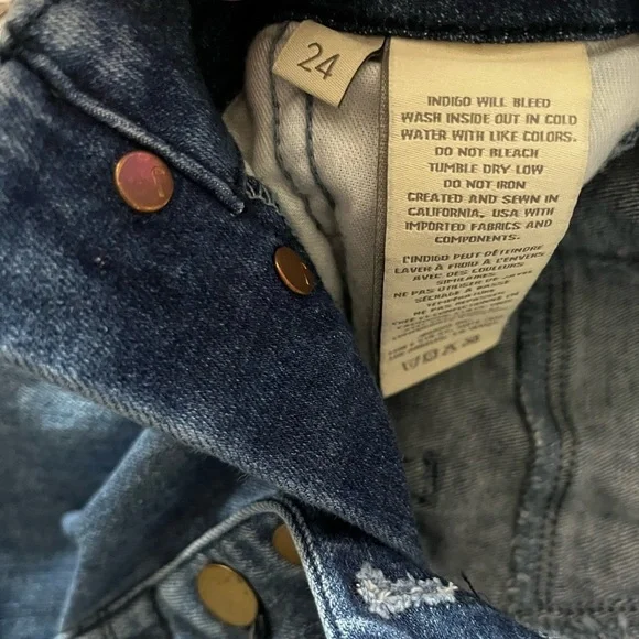 J Brand High-Waisted Sailor Button Jeans, Size [24], Blue Wash, Natasha - Picture 12 of 13